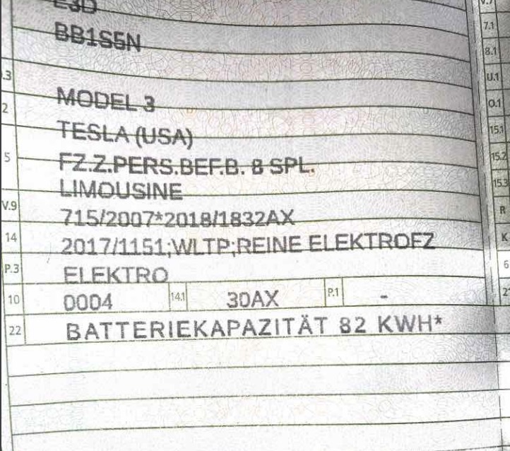 Tesla Model 3 2021 registratiepapieren Tesla Model 3 2021 registratiepapieren