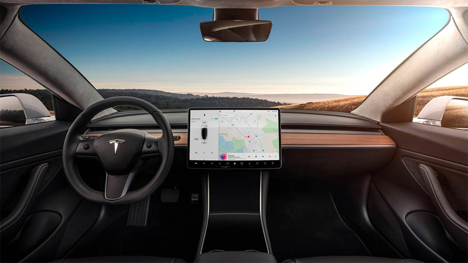 Tesla Model 3 - Interieur Tesla Model 3 - Interieur
