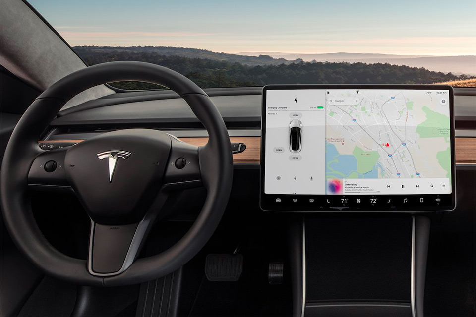 Tesla Model 3 interieur Tesla Model 3 interieur