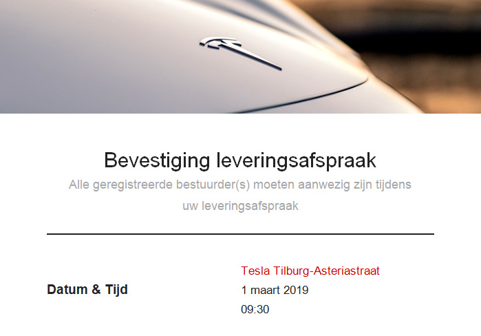 Tm3 bevestiging leveringsafspraak